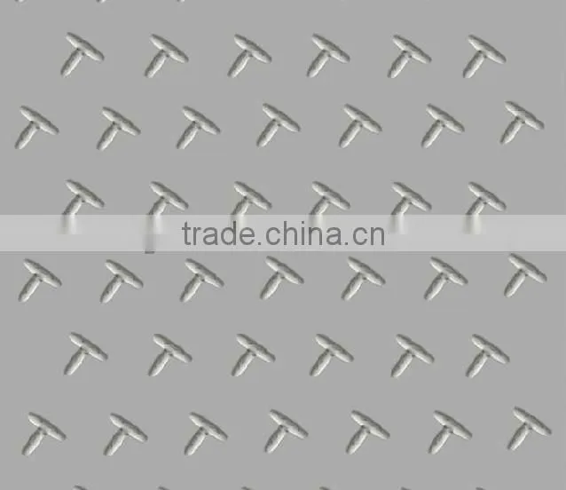 0.5mm 1mm 2mm Thick T-shape embossed aluminum bed sheet/Alloy aluminium sheet
