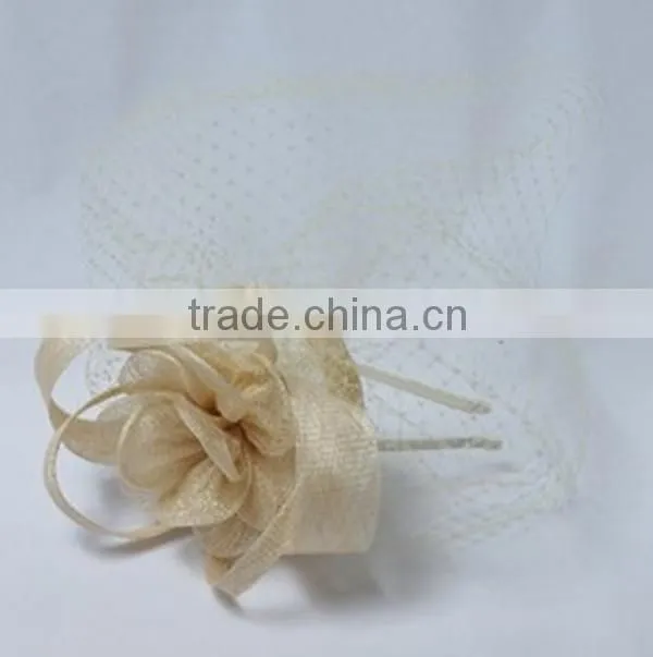 Elegant sinamay hair fascinator hats for wedding