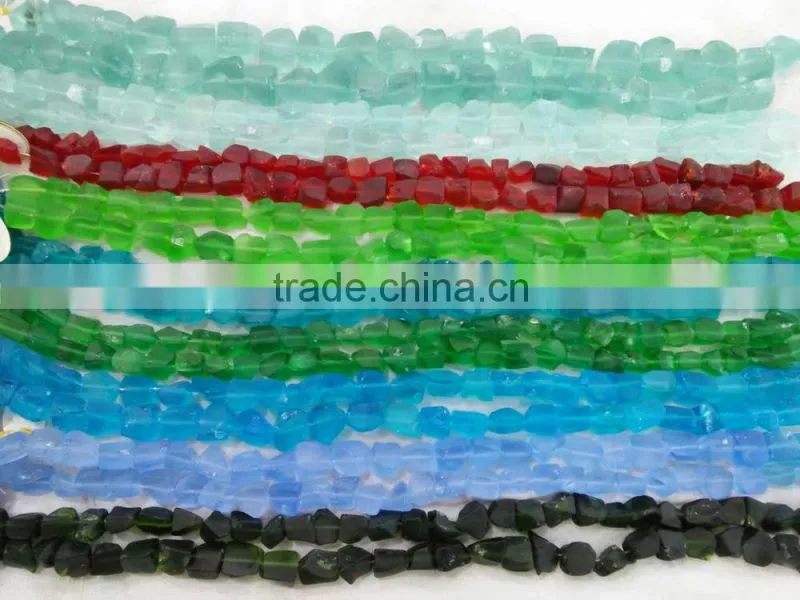 Mixed color glass gemstone rough manufacturer