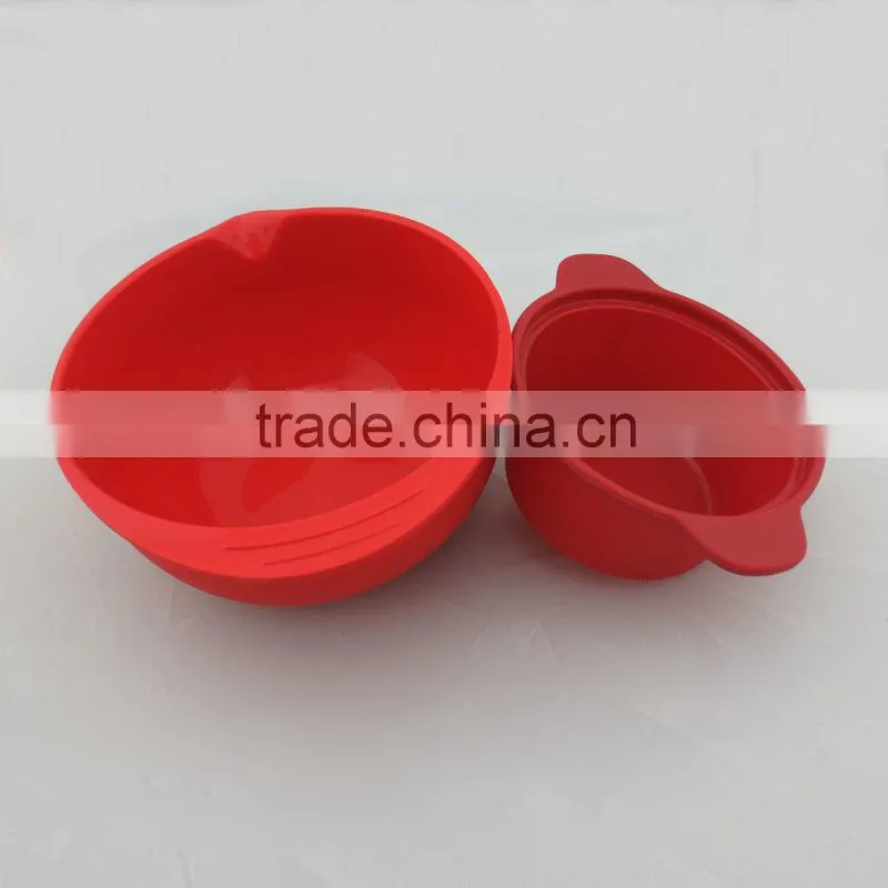 Eco-friend silicone bowl silicone kids lunch box customer logo silicone pan many colors available factory direct wholesale