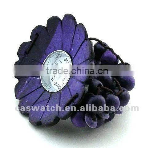 Fashion Colored Wooden bamboo Watch coconut bracelet watch