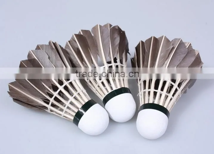 High Quality Black goose feather 12pcs/Barrel Badminton Ball White Teal Feather Sport Game Training Badminton