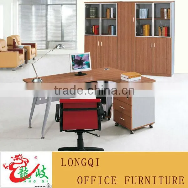 fashion modern simple stainless steel frame with three drawer cabinet with wheel computer desk clerk desk secretary office table