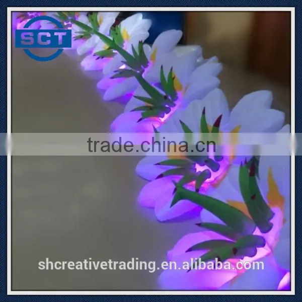 LED Gaint Inflatable Lighting Flower Chain for Wedding Party Stage Decoration 10m Long