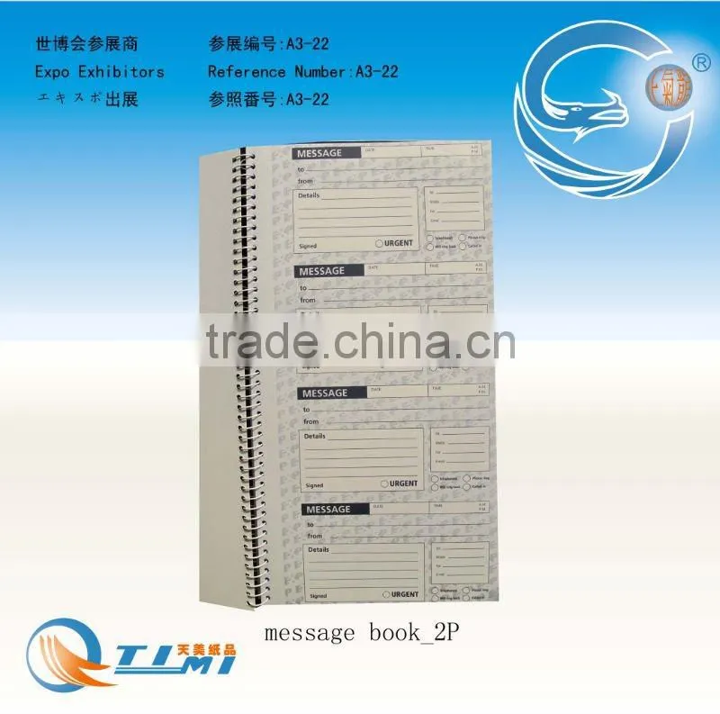 message book,cash receipt book,restaurant small docket book,docket book,phone message book