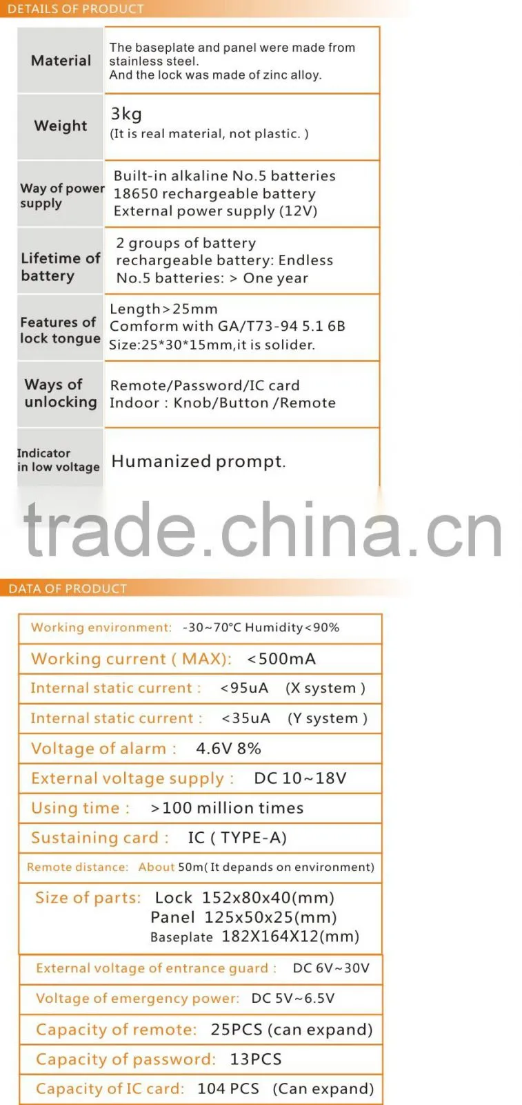 Hot sale!! Wireless glass door lock (with door side) with password and IC card to open (LY15CR2-11BM)