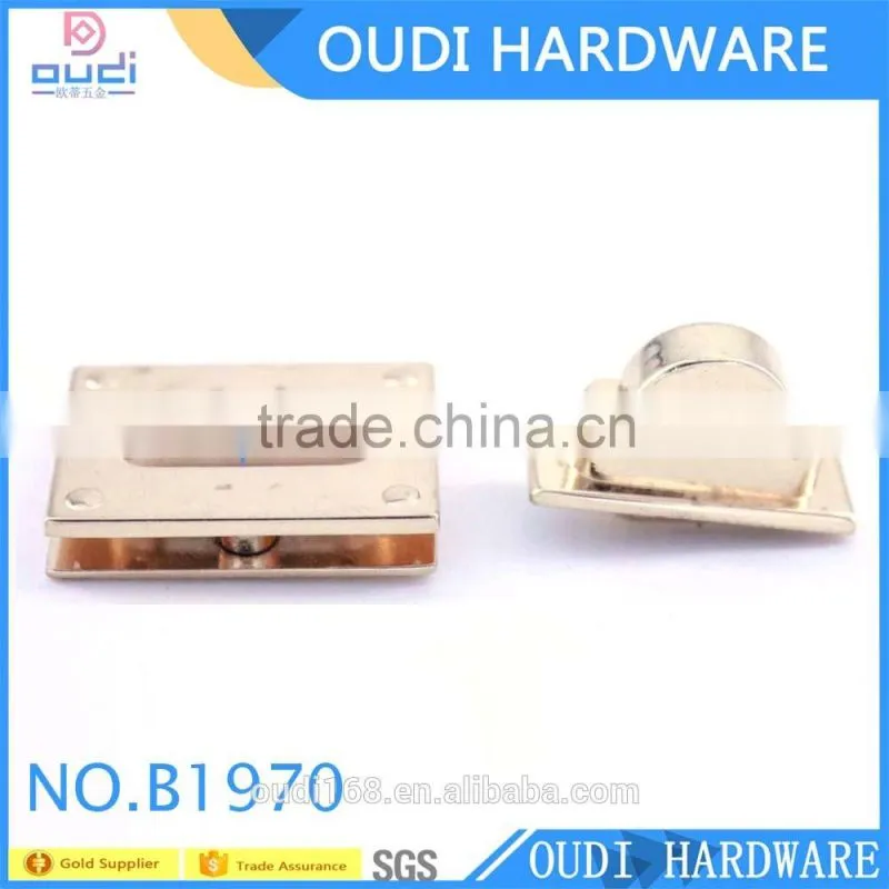 New design company requare own zinc alloy custom square handbag lock