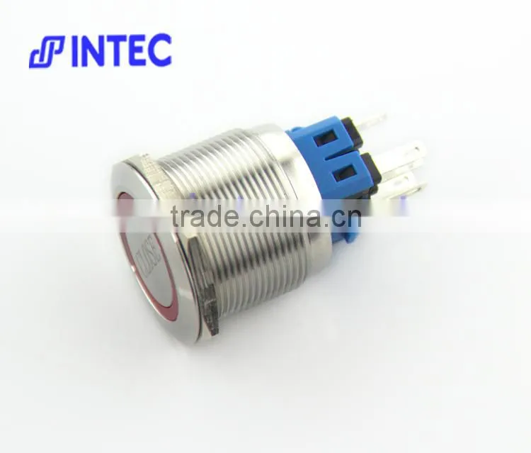 25mm metal switch, LED and Latch Switch, character of CLOSE switch