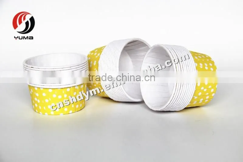 colorful disposable round paper cake cup