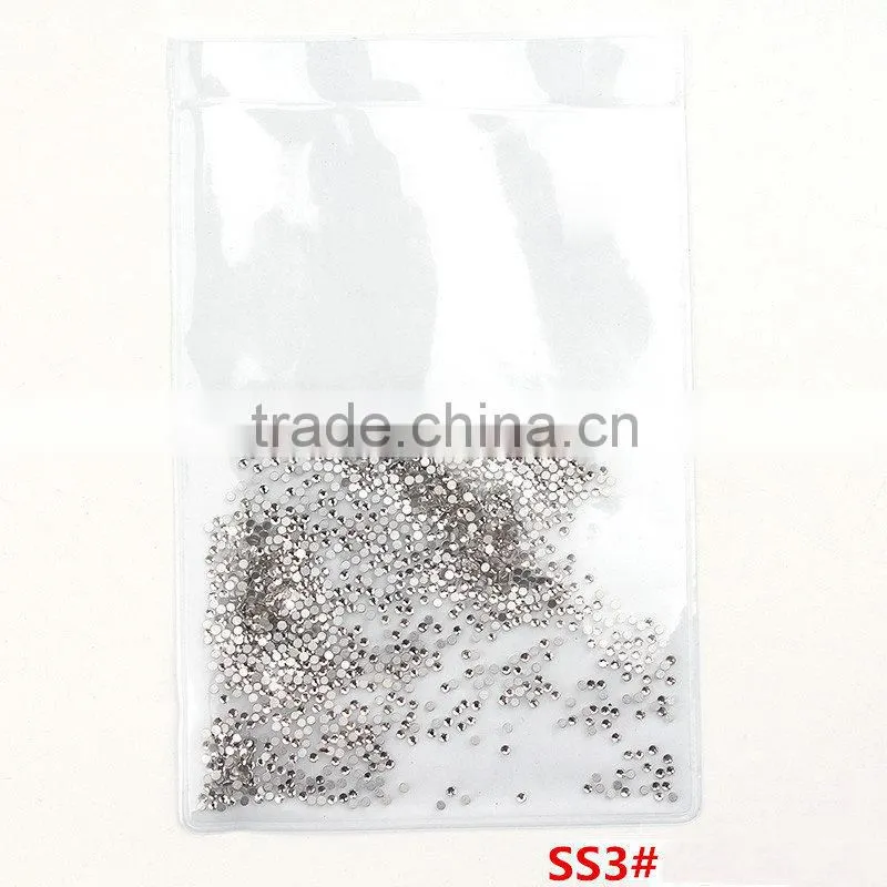 White Clear 1440pieces/bag Shining Flatback Non Hotfix Glue on Rhinestones Nail Art Crystal