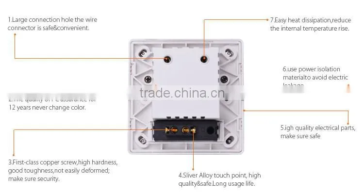 220v to 250v one gang fan control wall switch