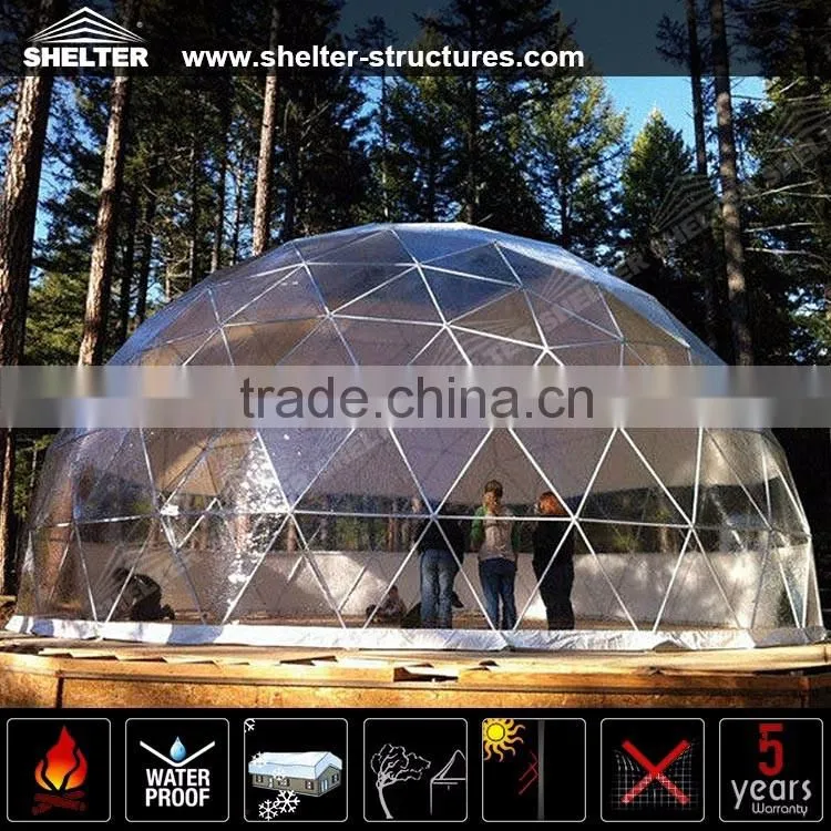 Flexible price transparent geodesic dome tents for children
