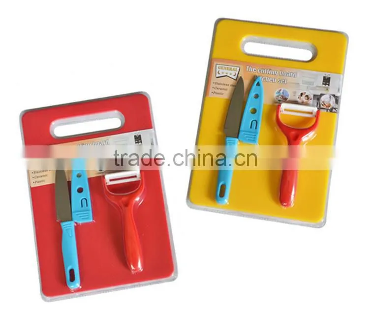 knives made in china with peeler and cutting board set