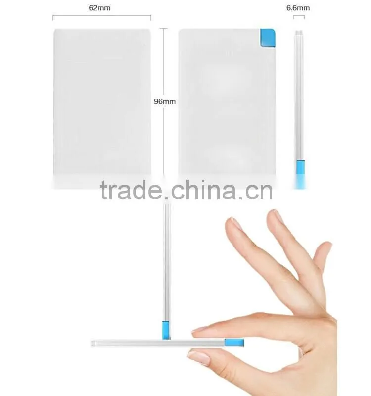 2016 Fast charging Ultra slim power bank Credit card size power bank