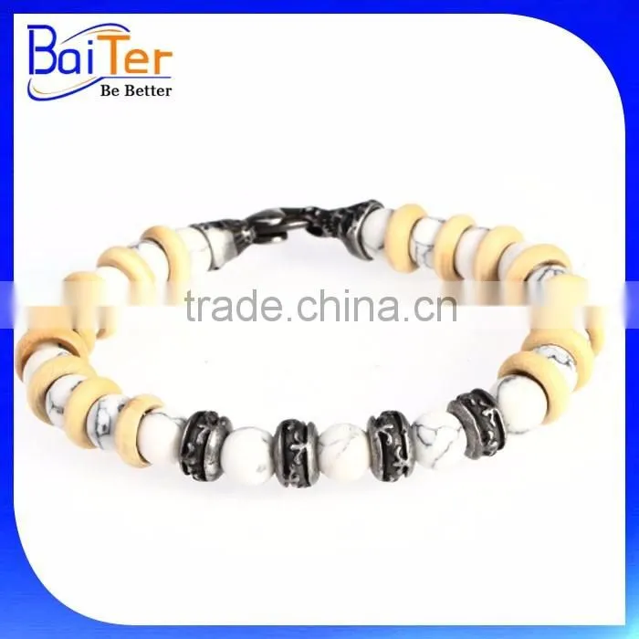 European Fashion Buddha Designs Black Agate Lava Bead Buddha Head Bracelet Wholesale