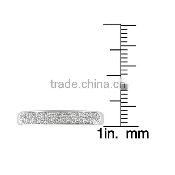 Shiny pave setting 925 sterling silver Jewels gilded CZ Band