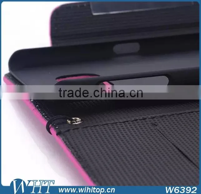 Scrub Hand Wallet Leather Case With Card Slot For Samsung Galaxy S6