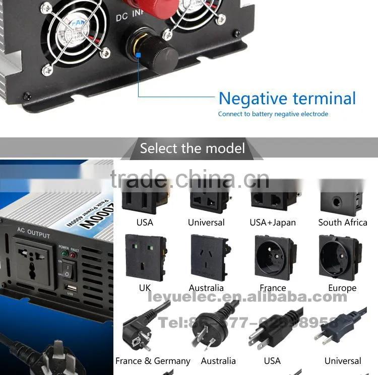 OPIP-2000-1-12v off grid for solar system 2000w pure sine wave inverter