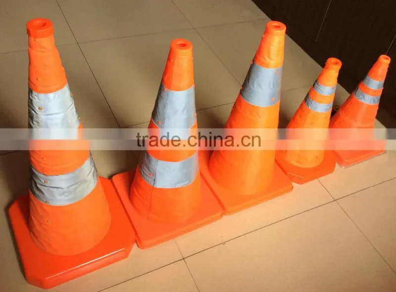 30cm/40cm/60cm/70cm reflective traffic cone with different colors & packing / Flexible/collapsible/retractable safety road cone