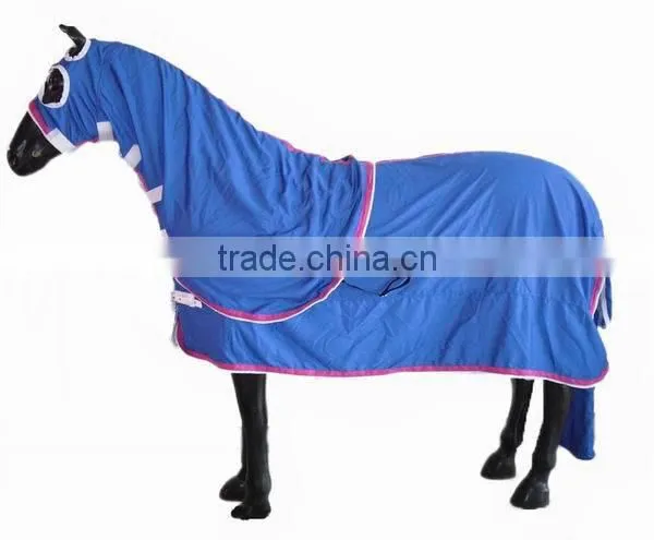 Blue Polycotton Horse Show Set Rug
