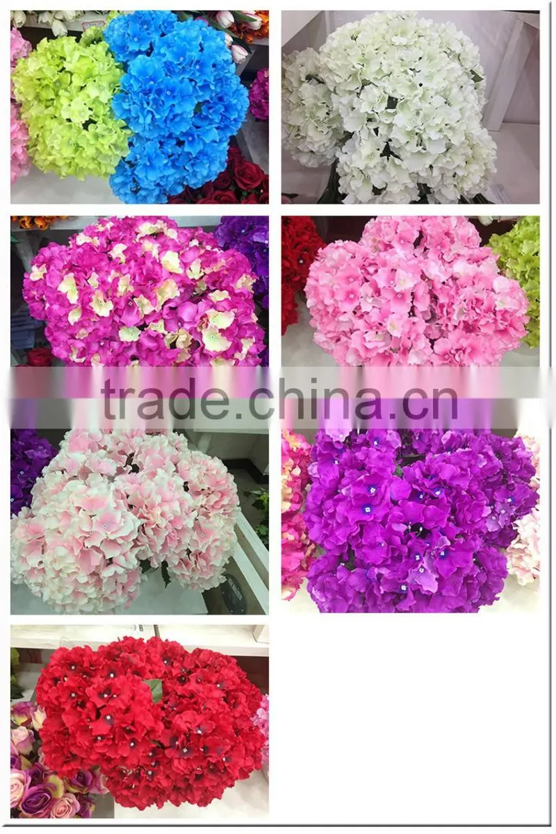 Cheap price silk flower red hydrangea