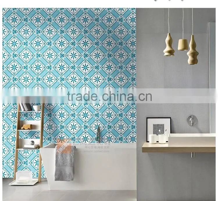 200*200mm blue color glazed ceramic bathroom tile design