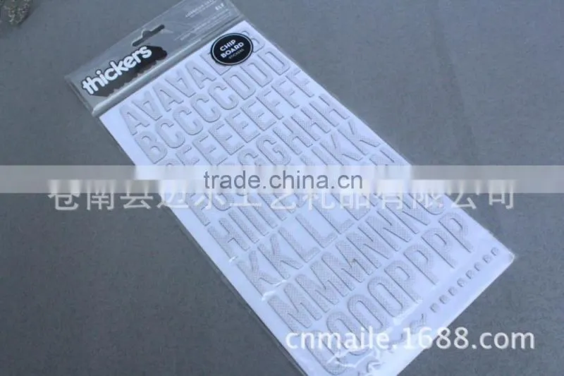 New design alphabet letter paper sticker,removable sticker paper,pvc sticker paper