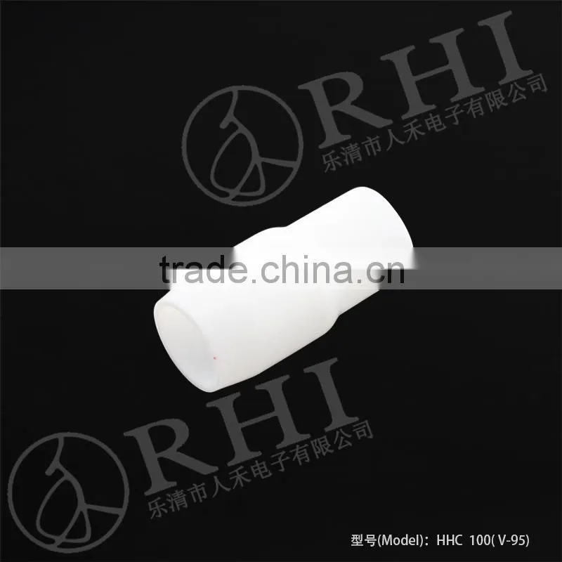 Yellow blue red plastic v-color end cap vinyl wire terminal end cap