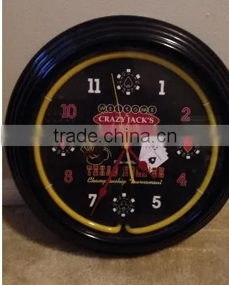 Promotional 15" Neon Tower Clock Manufacturer