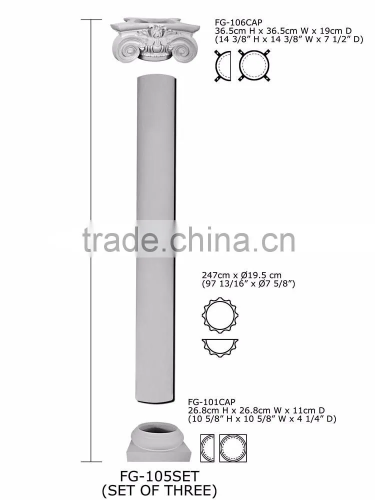 Good price high quality pu beautiful luxury sale polyurethane decorative roman columns