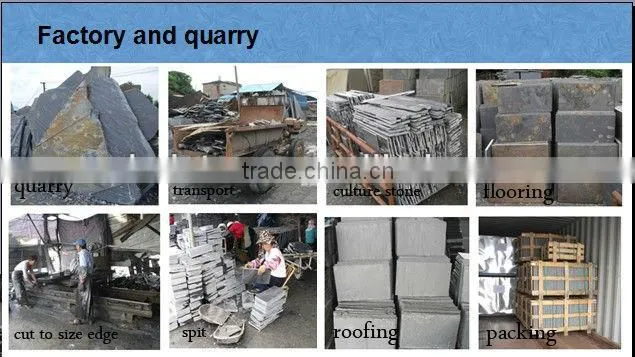 Natural black slate thin slate roofing tile