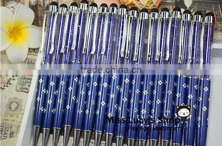 2013New Korean stationery kawaii cute novelty diamond ballpoint for ipad for iphone touch pen