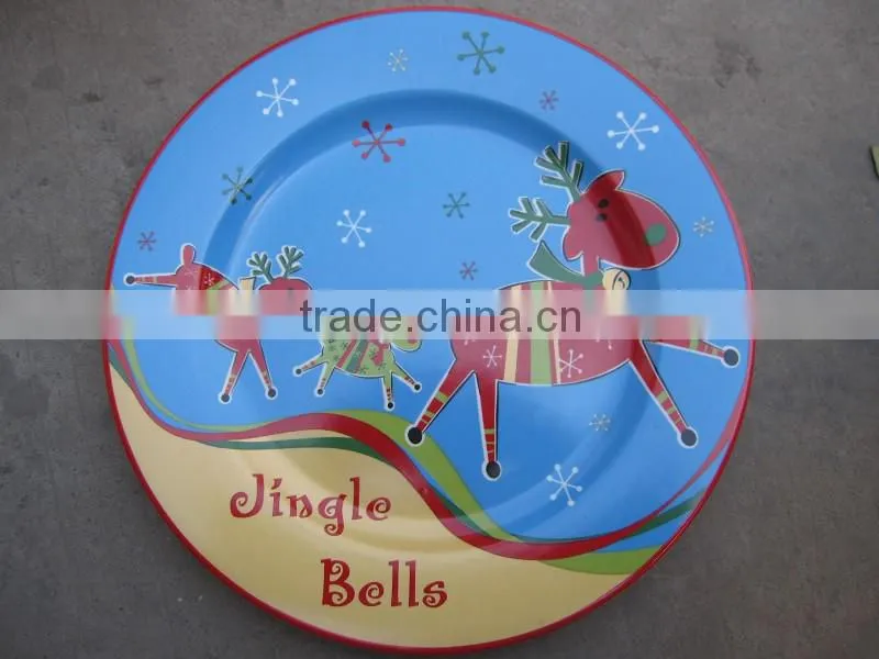 Colorful decal ceramic plate,bulk porcelain plate,serving dishes
