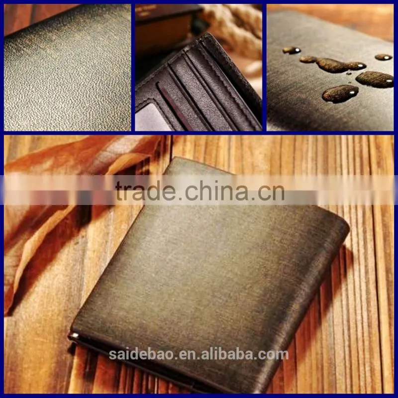 2016 popular customized top layer pu /genuine leather men's walletn,money clip wallet