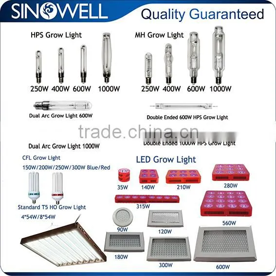 China Top 3 Hydroponics Equipment Manufacturer 250 400 600 1000 watt HPS High Pressure Sodium Grow Light