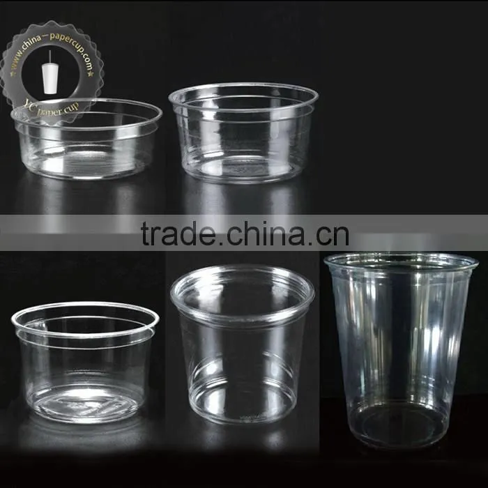 cold drink ice cream clear PET cups and lids