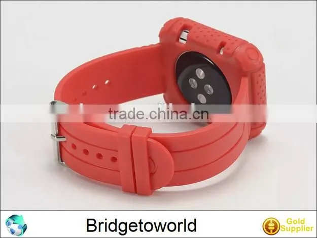 Colorful Protective Case with Silicone Watch Band Wrist Strap For Apple Watch