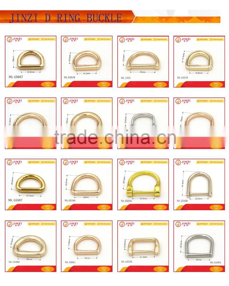 Shiny fashion metal forged one slotted d ring