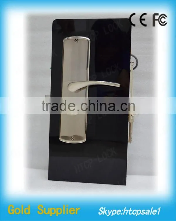 Satin Brass ANSI Mortise Smart Card Hotel Door Lock