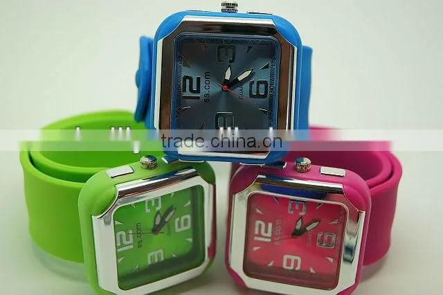 NEW Model Square Jelly Silicone Slap Watch