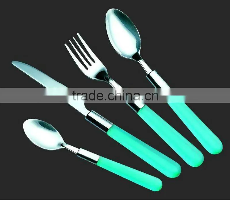 Stainless steel plastic cutlery holder set