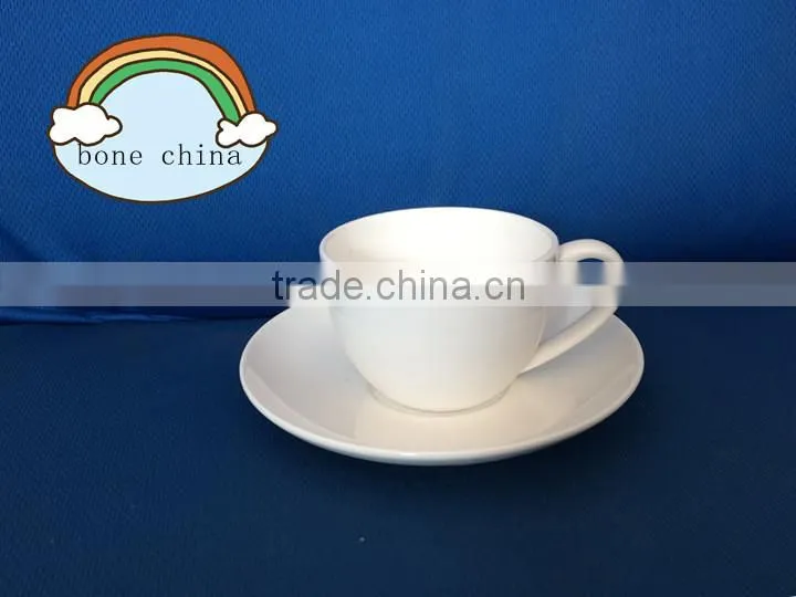 140cc ceramic coffee Bone China Cup with Saucer Set clean color