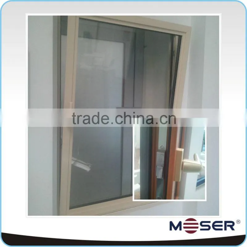 Thermal break aluminum standard size white color double glazed windows for villa