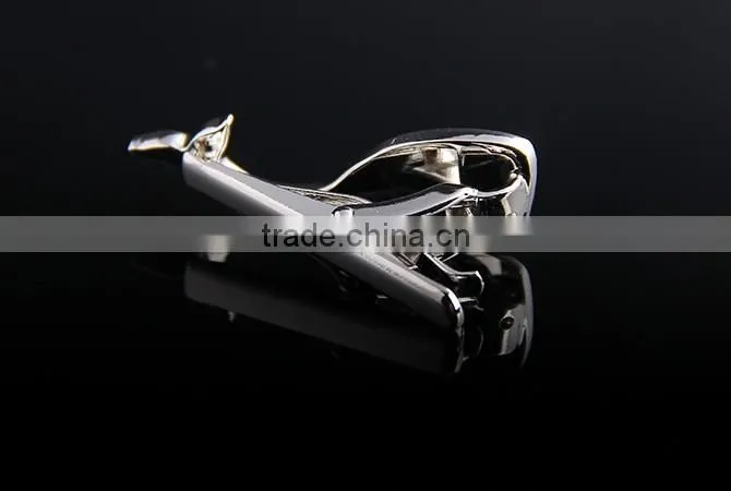 Custom mini cetacean tie bar whale tie clip
