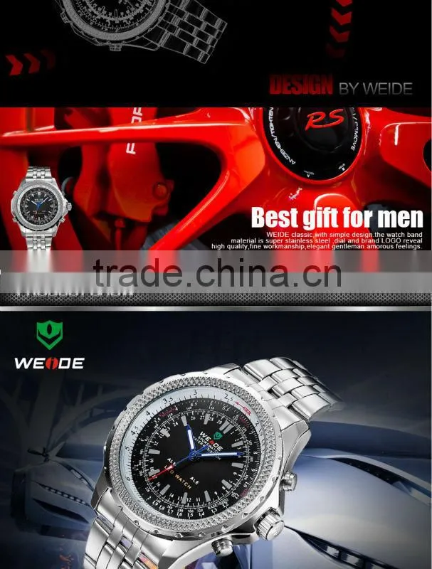 2014 New products WEIDE men's style casual dresses 30 meter waterproofed sports watch Japan quartz WH904 24-hour