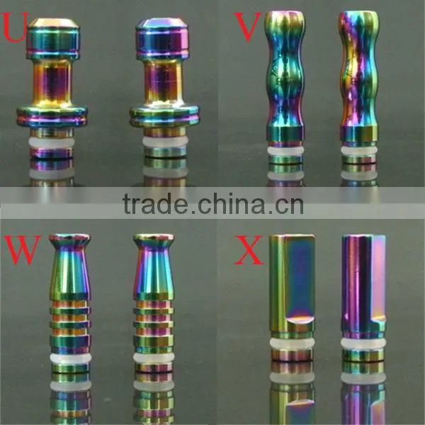 various shape and color 510 ecig drip tip rainbow drip tip