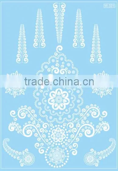 martial arts fans black Water transfer temporary bridal lace white sexy durable tattoo sticker