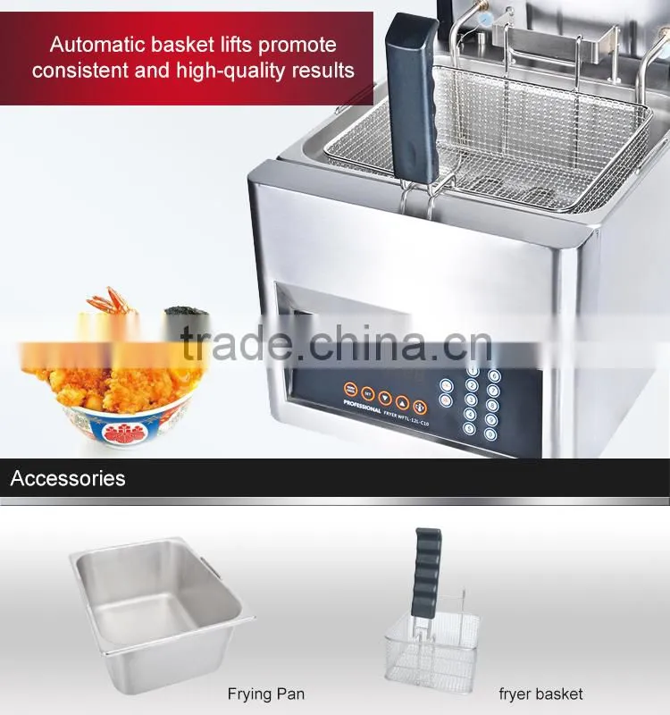 2016 New Product Standard Auto Lift Deep Fryers 12L For Commercial Use