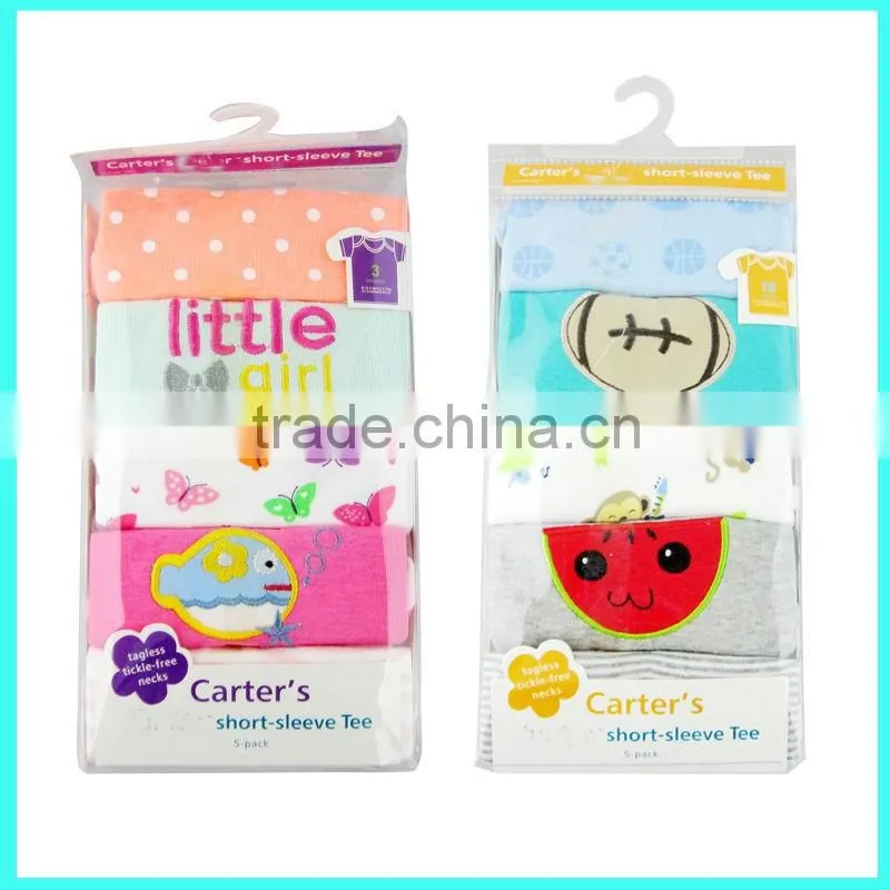 Wholesale new arrivals custom 5 pack baby t-shirt fashion design for girls and boys
