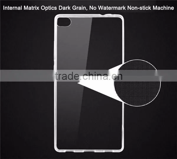 For Huawei P8 Max Ultra Thin TPU Case , Soft Clear Tranparent Crystal Gel Silicone Back Cover Case For Huawei P8 Case